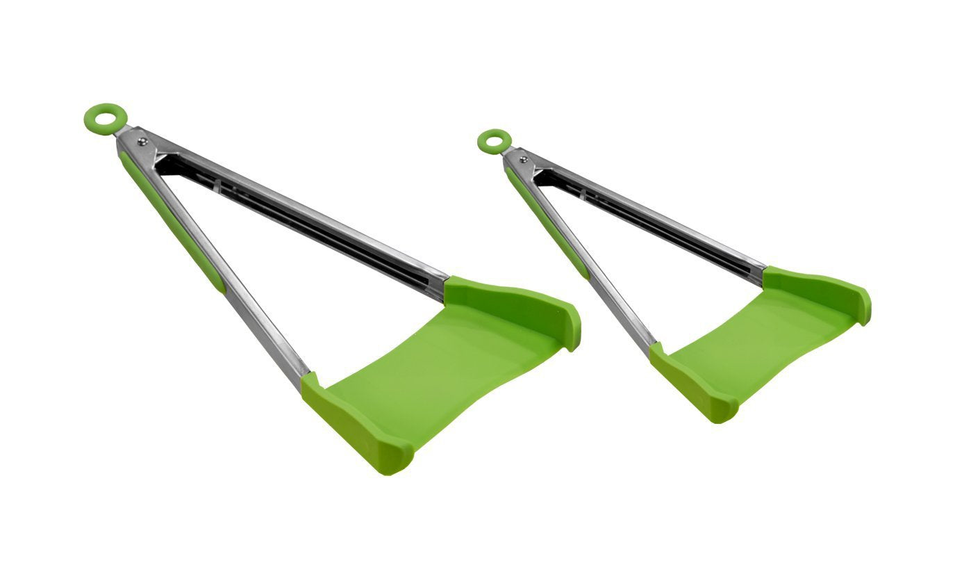 Spatula Silicon Tongs, Clever Tongs - 2 in 1 Kitchenile