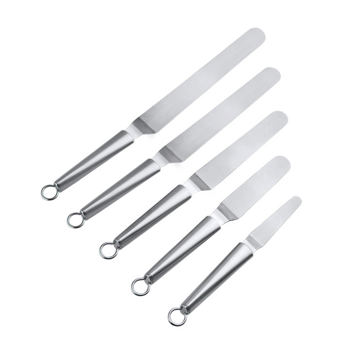 Stainless steel cream curved spatula Kitchenile