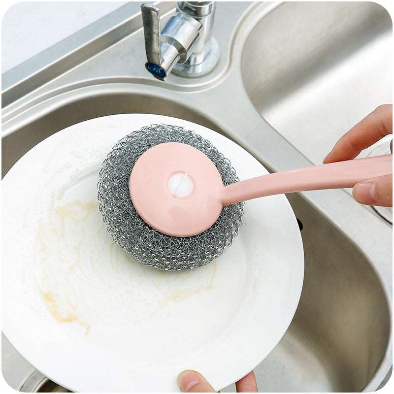 Long handle wire pot/kitchen cleaning brush Kitchenile