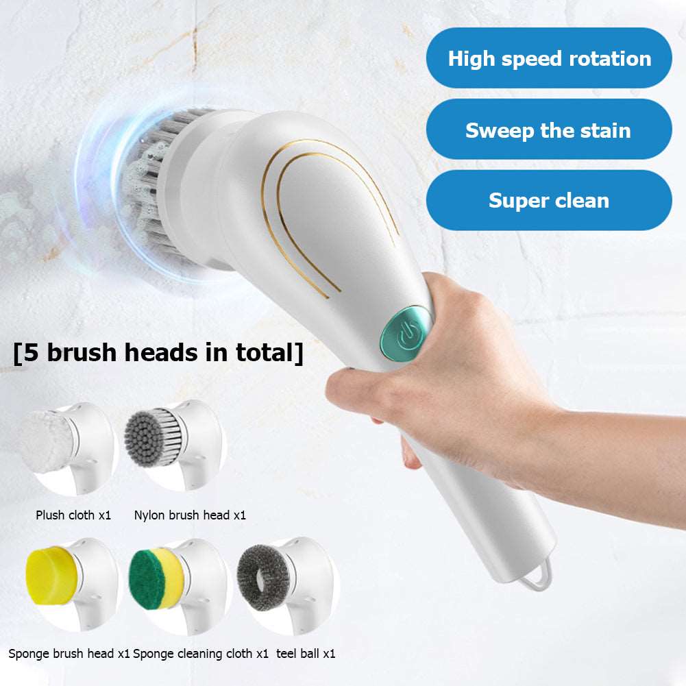 Electric Handheld Dishwashing Brush Scrubber Kitchenile