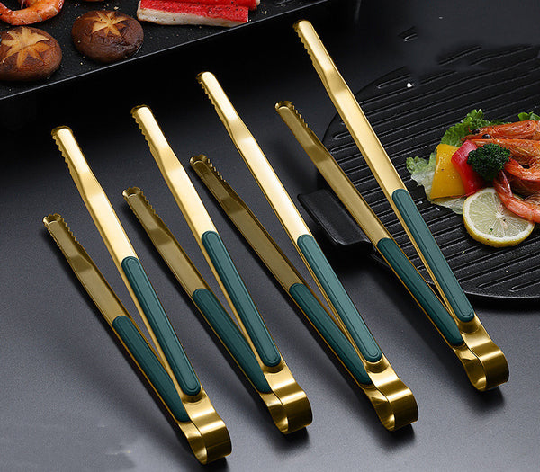 Barbecue Tongs Emerald Gold|Cooking