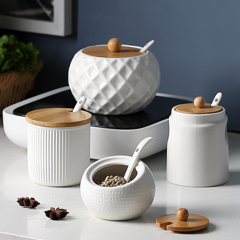 Stylish Ceramic Seasoning Jars | Kitchenile